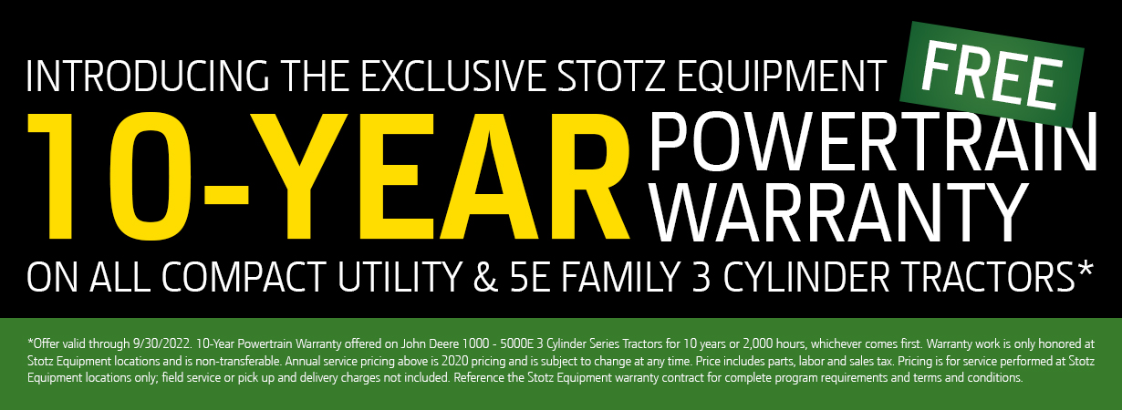 Stotz Equipment 10-Year Powertrain Warranty