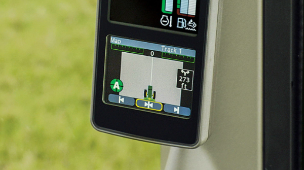 Image of autotrac display in 6m tractor cab.