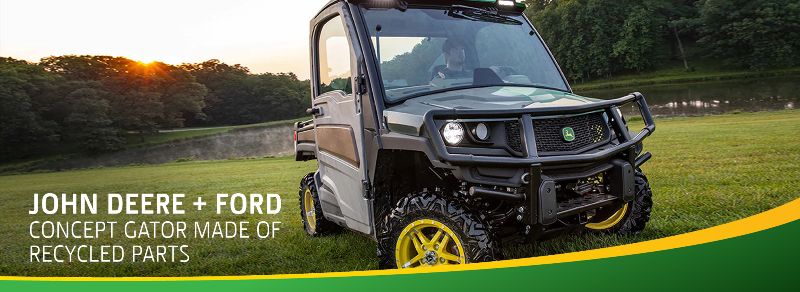 John Deere and Ford Team Up to Create a Concept Gator Made of Recycled Parts