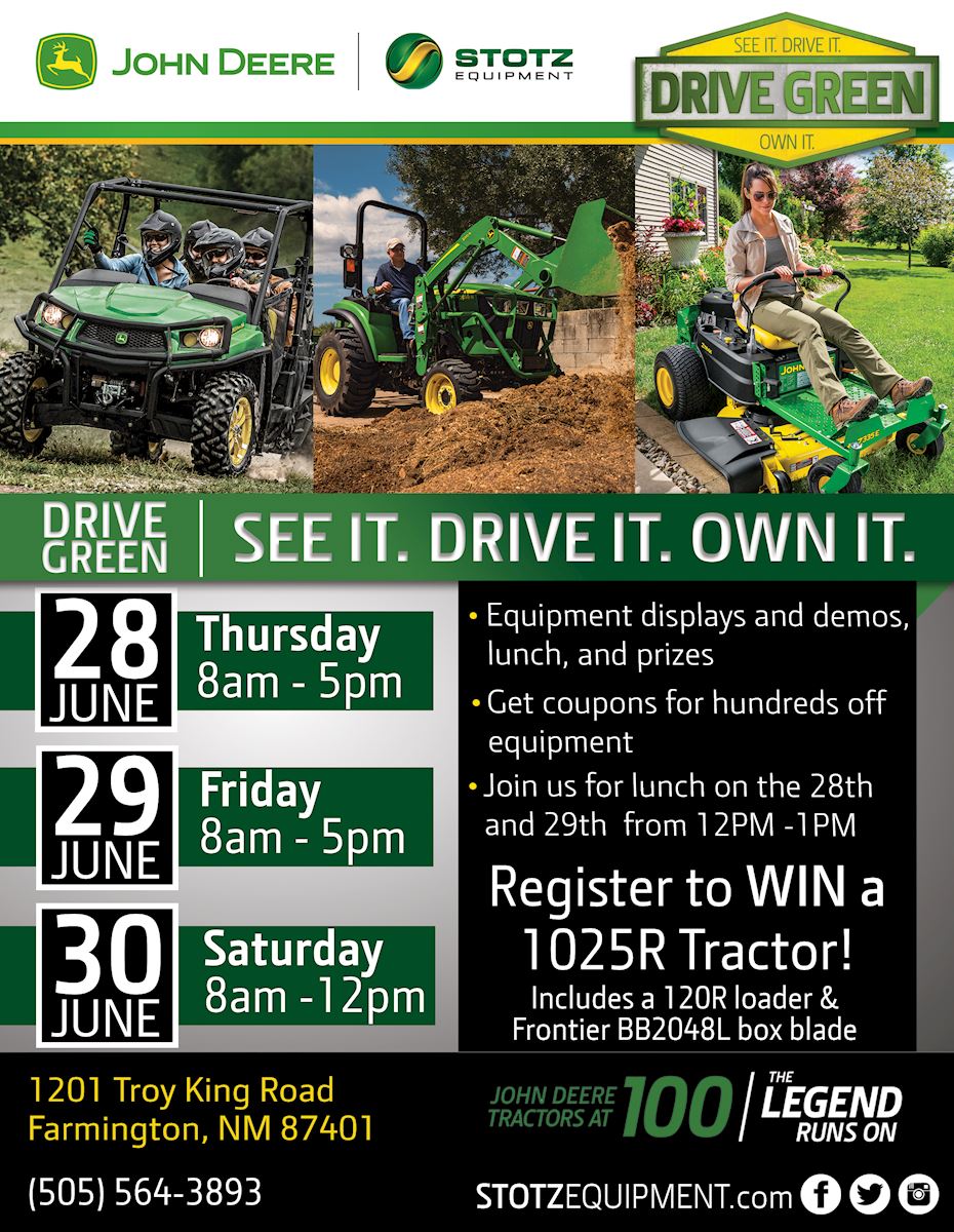 Farmington NM Stotz Equipment John Deere Drive Green Demo Event