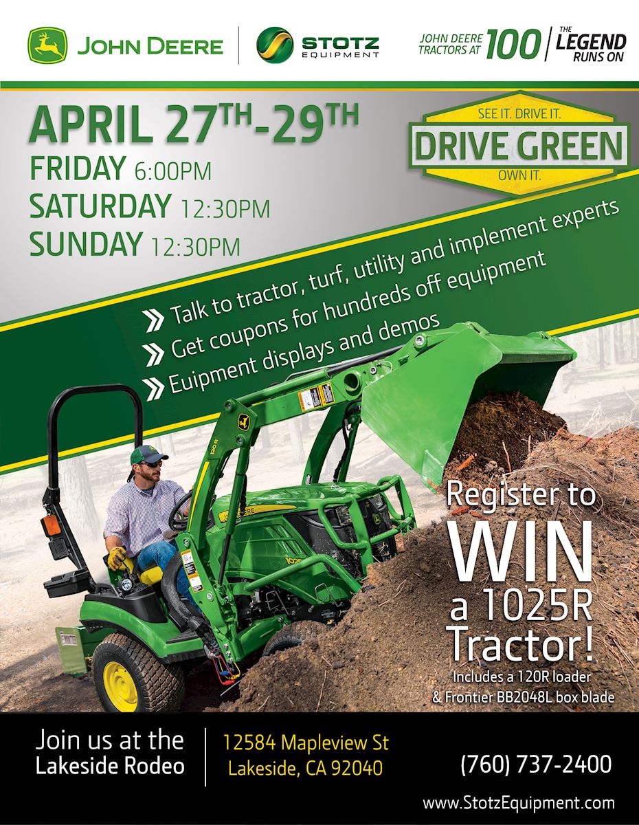 Escondido Ca Stotz Equipment Drive Green at Lakeside Rodeo