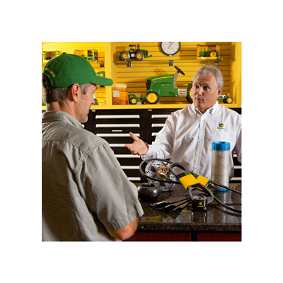 image of customer and parts person at part counter.