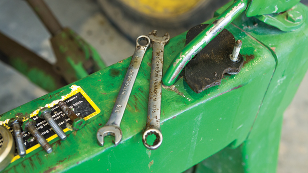 Image of wrenches on equipment