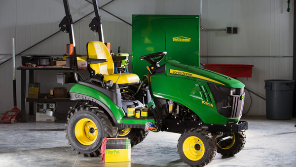 Image of tractor in shop