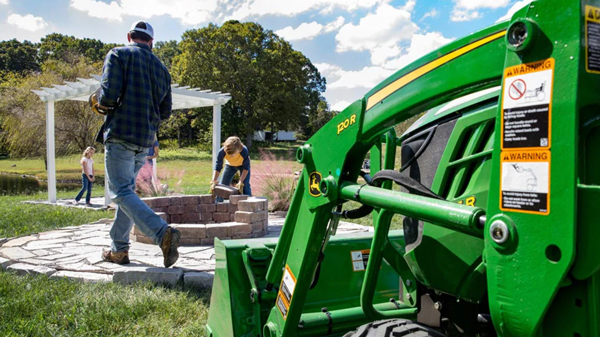 Image of Man and Tractor
