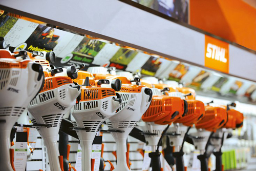 Image of Stihl Equipment on wall